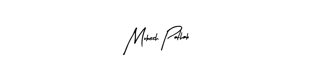 Similarly Arty Signature is the best handwritten signature design. Signature creator online .You can use it as an online autograph creator for name Mukesh Pathak. Mukesh Pathak signature style 8 images and pictures png