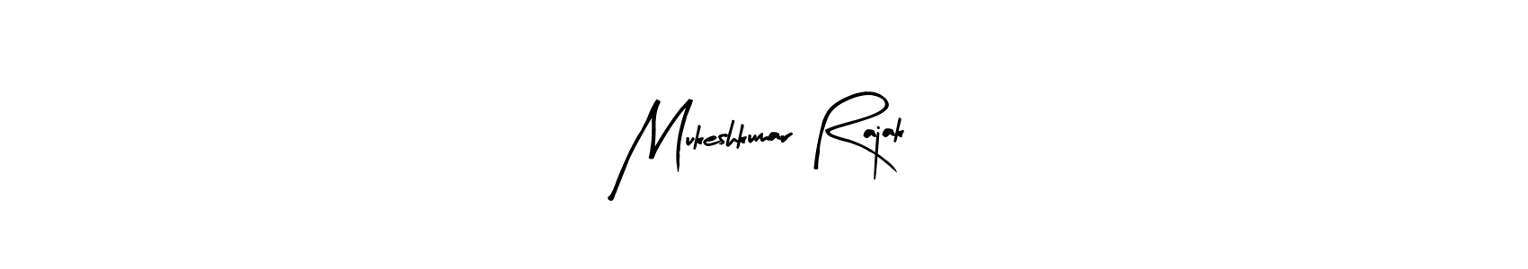 Arty Signature is a professional signature style that is perfect for those who want to add a touch of class to their signature. It is also a great choice for those who want to make their signature more unique. Get Mukeshkumar Rajak name to fancy signature for free. Mukeshkumar Rajak signature style 8 images and pictures png