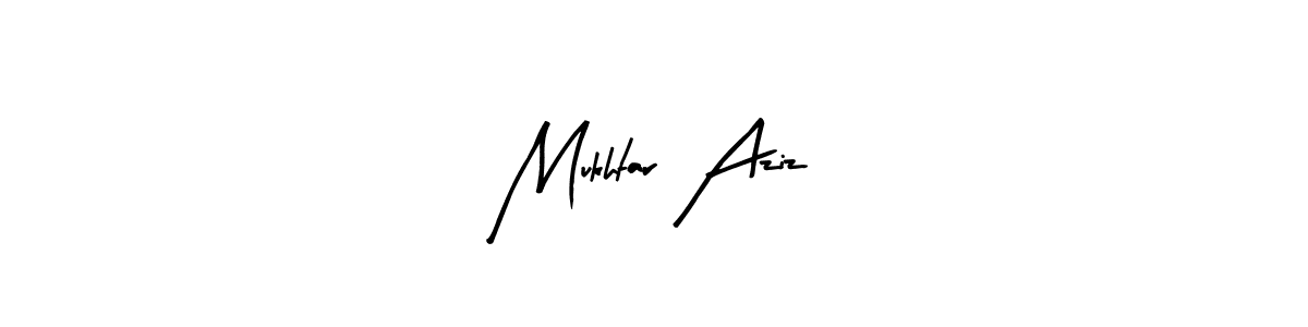 How to make Mukhtar Aziz name signature. Use Arty Signature style for creating short signs online. This is the latest handwritten sign. Mukhtar Aziz signature style 8 images and pictures png