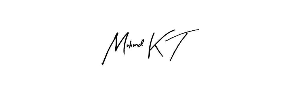 if you are searching for the best signature style for your name Mukund K T. so please give up your signature search. here we have designed multiple signature styles  using Arty Signature. Mukund K T signature style 8 images and pictures png