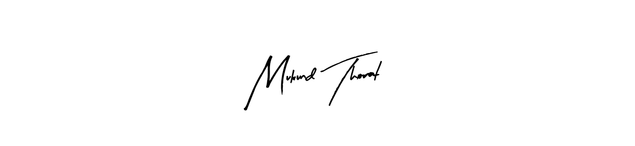 How to make Mukund Thorat name signature. Use Arty Signature style for creating short signs online. This is the latest handwritten sign. Mukund Thorat signature style 8 images and pictures png