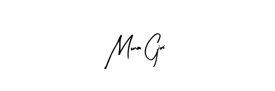 if you are searching for the best signature style for your name Muna Giri. so please give up your signature search. here we have designed multiple signature styles  using Arty Signature. Muna Giri signature style 8 images and pictures png