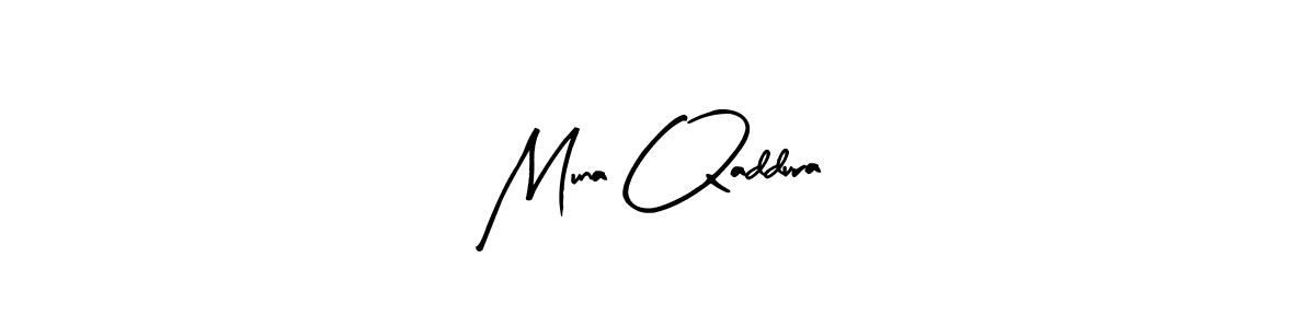 Arty Signature is a professional signature style that is perfect for those who want to add a touch of class to their signature. It is also a great choice for those who want to make their signature more unique. Get Muna Qaddura name to fancy signature for free. Muna Qaddura signature style 8 images and pictures png