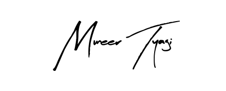 Designed for modern professionals: Muneer Tyagi name signature crafted with Arty Signature script. Ready for digital PDF workflows. Muneer Tyagi signature style 8 images and pictures png