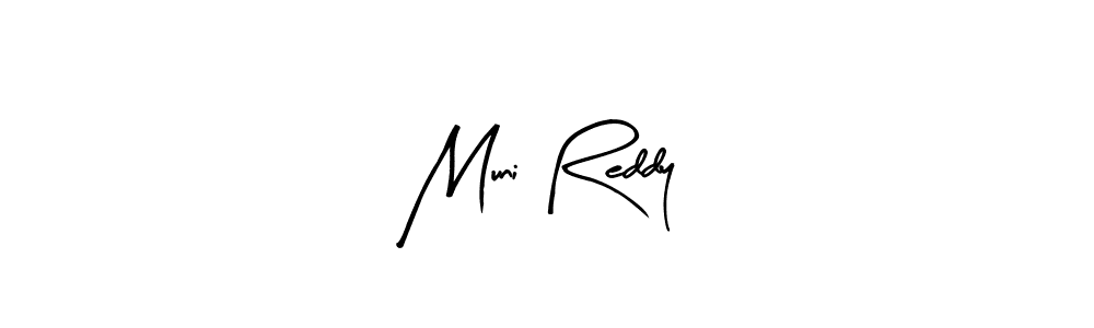 How to make Muni Reddy name signature. Use Arty Signature style for creating short signs online. This is the latest handwritten sign. Muni Reddy signature style 8 images and pictures png