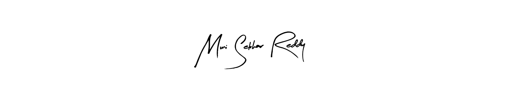 Make a beautiful signature design for name Muni Sekhar Reddy. With this signature (Arty Signature) style, you can create a handwritten signature for free. Muni Sekhar Reddy signature style 8 images and pictures png