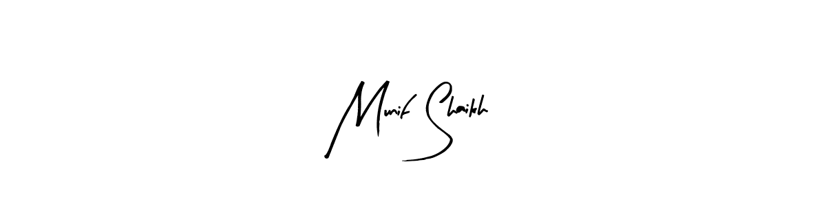 Make a beautiful signature design for name Munif Shaikh. Use this online signature maker to create a handwritten signature for free. Munif Shaikh signature style 8 images and pictures png