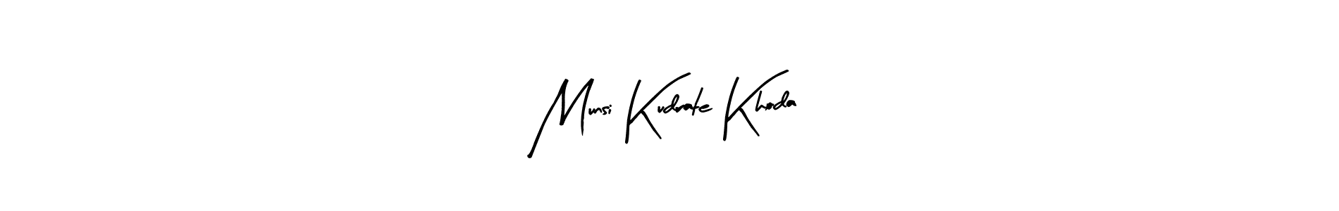 The best way (Arty Signature) to make a short signature is to pick only two or three words in your name. The name Munsi Kudrate Khoda include a total of six letters. For converting this name. Munsi Kudrate Khoda signature style 8 images and pictures png