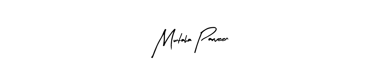 Also we have Muntaha Parveen name is the best signature style. Create professional handwritten signature collection using Arty Signature autograph style. Muntaha Parveen signature style 8 images and pictures png