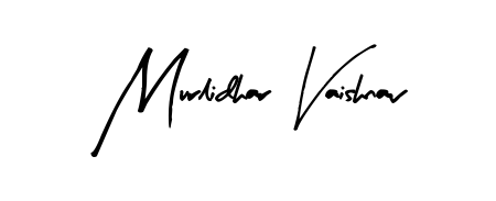 The Arty Signature handwriting style adds charm and authenticity to name Murlidhar Vaishnav. A wonderful choice for personal thank-you notes. Murlidhar Vaishnav signature style 8 images and pictures png