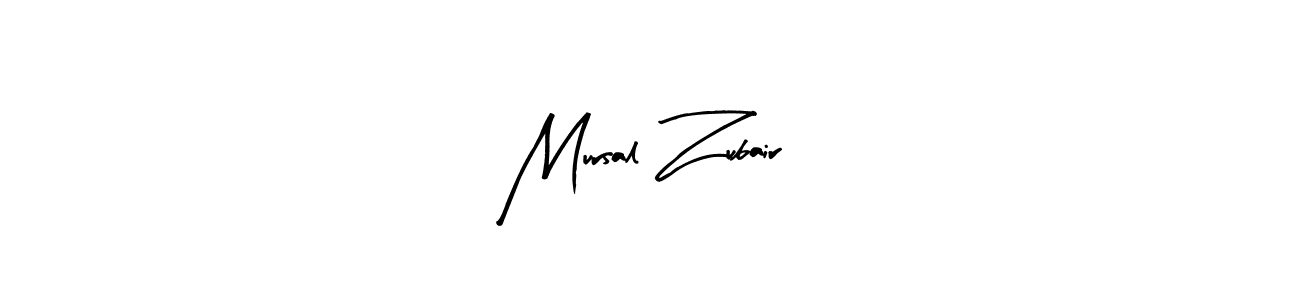 This is the best signature style for the Mursal Zubair name. Also you like these signature font (Arty Signature). Mix name signature. Mursal Zubair signature style 8 images and pictures png