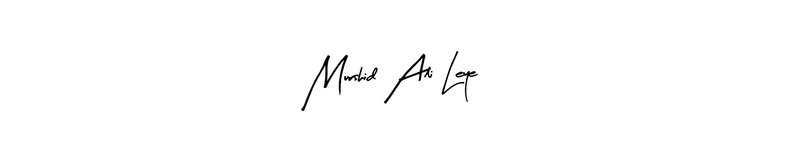 Create a beautiful signature design for name Murshid Ali Leye. With this signature (Arty Signature) fonts, you can make a handwritten signature for free. Murshid Ali Leye signature style 8 images and pictures png