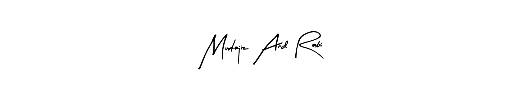 How to Draw Murtajiz And Rabi signature style? Arty Signature is a latest design signature styles for name Murtajiz And Rabi. Murtajiz And Rabi signature style 8 images and pictures png