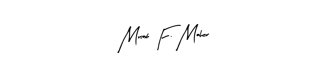 Similarly Arty Signature is the best handwritten signature design. Signature creator online .You can use it as an online autograph creator for name Musab F. Maher. Musab F. Maher signature style 8 images and pictures png