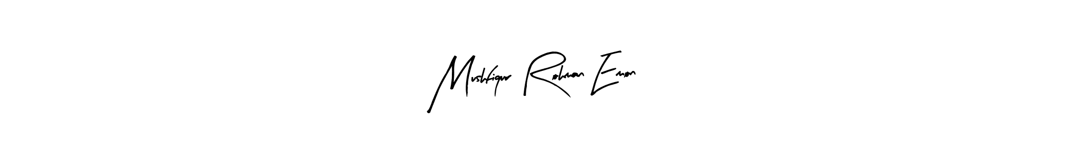 Similarly Arty Signature is the best handwritten signature design. Signature creator online .You can use it as an online autograph creator for name Mushfiqur Rohman Emon. Mushfiqur Rohman Emon signature style 8 images and pictures png