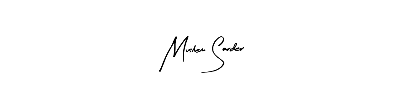 Use a signature maker to create a handwritten signature online. With this signature software, you can design (Arty Signature) your own signature for name Muslem Sarder. Muslem Sarder signature style 8 images and pictures png