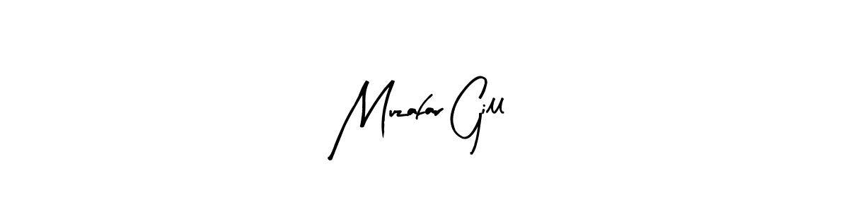 Design your own signature with our free online signature maker. With this signature software, you can create a handwritten (Arty Signature) signature for name Muzafar Gill. Muzafar Gill signature style 8 images and pictures png