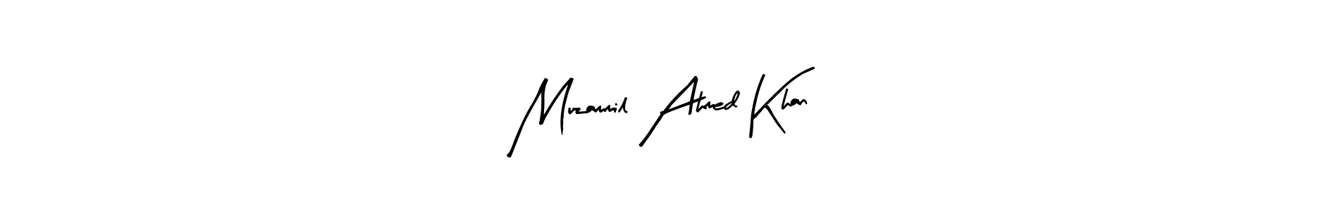 Design your own signature with our free online signature maker. With this signature software, you can create a handwritten (Arty Signature) signature for name Muzammil Ahmed Khan. Muzammil Ahmed Khan signature style 8 images and pictures png