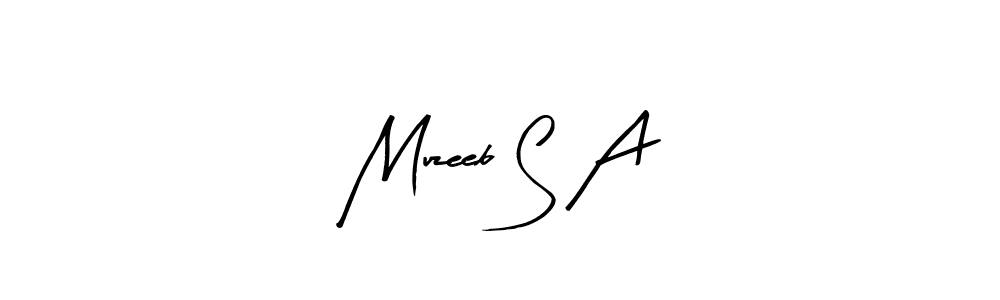 You should practise on your own different ways (Arty Signature) to write your name (Muzeeb S A) in signature. don't let someone else do it for you. Muzeeb S A signature style 8 images and pictures png