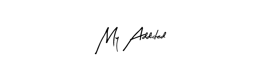 Design your own signature with our free online signature maker. With this signature software, you can create a handwritten (Arty Signature) signature for name My Addicted. My Addicted signature style 8 images and pictures png