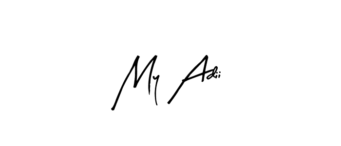 The best way (Arty Signature) to make a short signature is to pick only two or three words in your name. The name My Adii include a total of six letters. For converting this name. My Adii signature style 8 images and pictures png