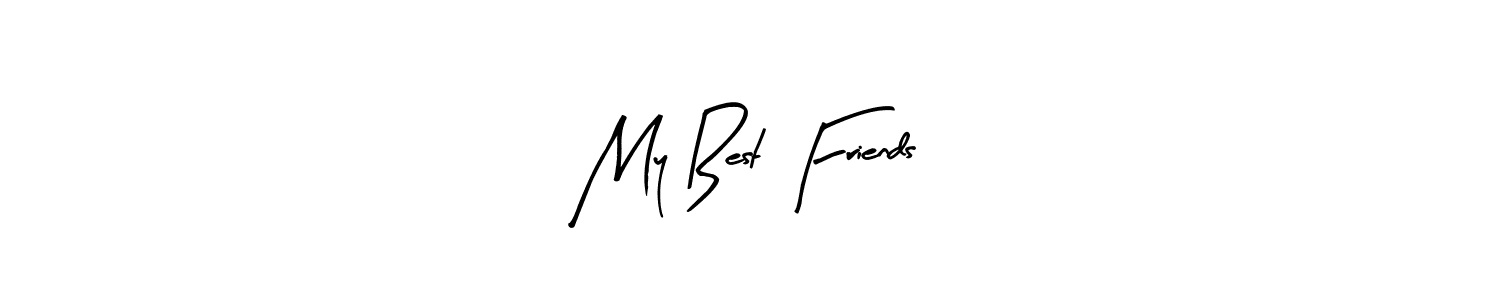 Similarly Arty Signature is the best handwritten signature design. Signature creator online .You can use it as an online autograph creator for name My Best Friends. My Best Friends signature style 8 images and pictures png
