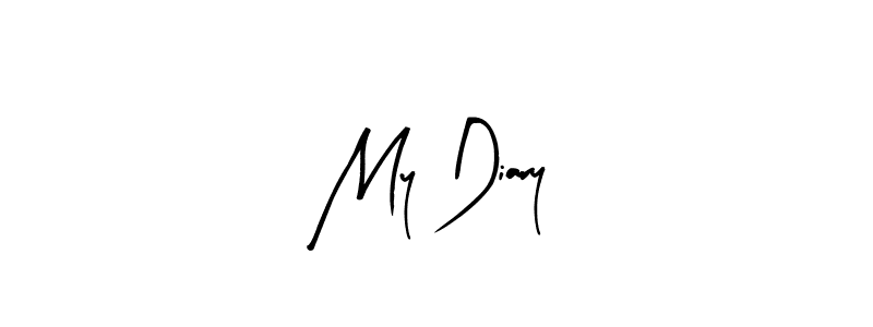 Design your own signature with our free online signature maker. With this signature software, you can create a handwritten (Arty Signature) signature for name My Diary. My Diary signature style 8 images and pictures png