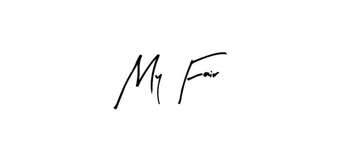Create a beautiful signature design for name My Fair. With this signature (Arty Signature) fonts, you can make a handwritten signature for free. My Fair signature style 8 images and pictures png