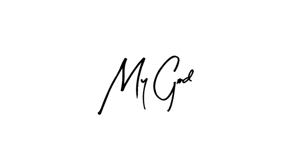 Create a beautiful signature design for name My God. With this signature (Arty Signature) fonts, you can make a handwritten signature for free. My God signature style 8 images and pictures png