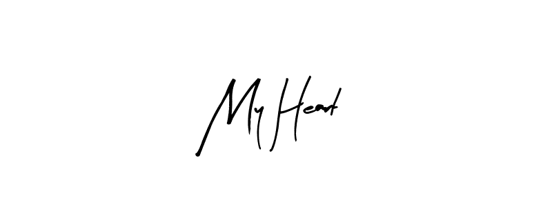 Make a beautiful signature design for name My Heart. With this signature (Arty Signature) style, you can create a handwritten signature for free. My Heart signature style 8 images and pictures png