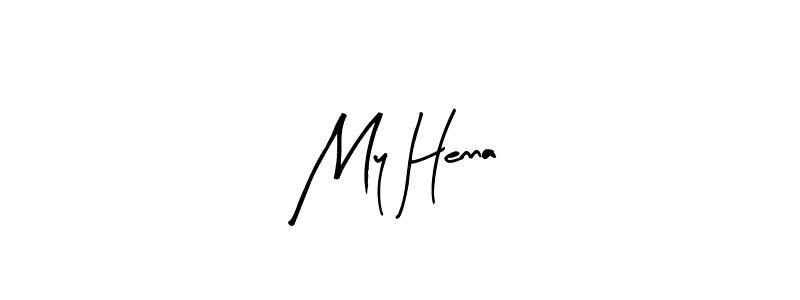 The best way (Arty Signature) to make a short signature is to pick only two or three words in your name. The name My Henna include a total of six letters. For converting this name. My Henna signature style 8 images and pictures png