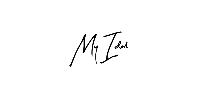 Create a beautiful signature design for name My Idol. With this signature (Arty Signature) fonts, you can make a handwritten signature for free. My Idol signature style 8 images and pictures png