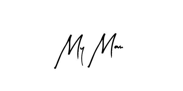 Arty Signature is a professional signature style that is perfect for those who want to add a touch of class to their signature. It is also a great choice for those who want to make their signature more unique. Get My Mam name to fancy signature for free. My Mam signature style 8 images and pictures png