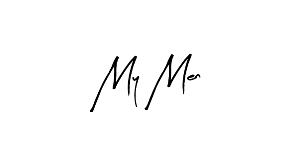 Make a beautiful signature design for name My Men. Use this online signature maker to create a handwritten signature for free. My Men signature style 8 images and pictures png