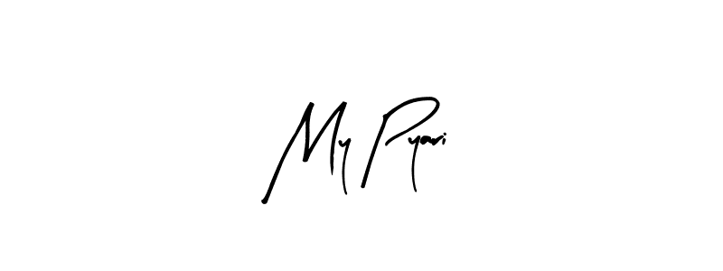 Make a beautiful signature design for name My Pyari. With this signature (Arty Signature) style, you can create a handwritten signature for free. My Pyari signature style 8 images and pictures png