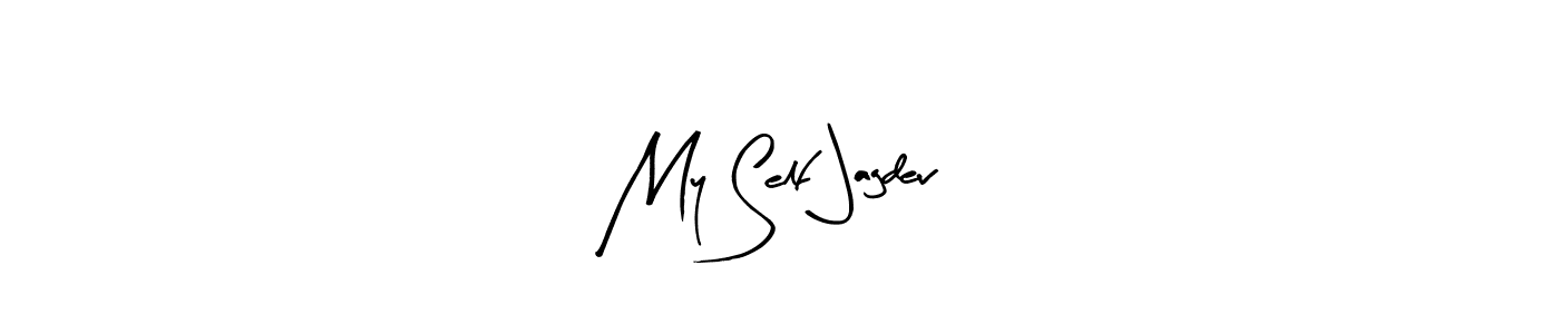 Design your own signature with our free online signature maker. With this signature software, you can create a handwritten (Arty Signature) signature for name My Self Jagdev. My Self Jagdev signature style 8 images and pictures png