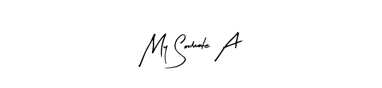 The best way (Arty Signature) to make a short signature is to pick only two or three words in your name. The name My Soulmate A include a total of six letters. For converting this name. My Soulmate A signature style 8 images and pictures png