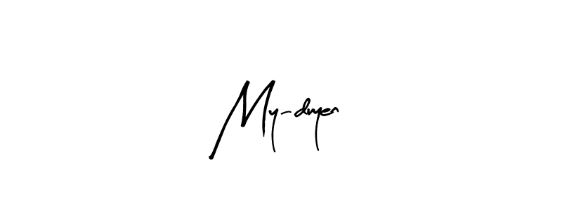 Design your own signature with our free online signature maker. With this signature software, you can create a handwritten (Arty Signature) signature for name My-duyen. My-duyen signature style 8 images and pictures png