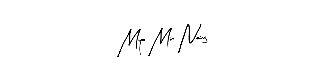 The best way (Arty Signature) to make a short signature is to pick only two or three words in your name. The name Mya Min Naing include a total of six letters. For converting this name. Mya Min Naing signature style 8 images and pictures png