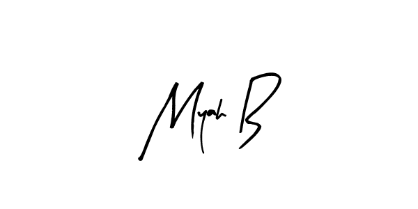 Use a signature maker to create a handwritten signature online. With this signature software, you can design (Arty Signature) your own signature for name Myah B. Myah B signature style 8 images and pictures png
