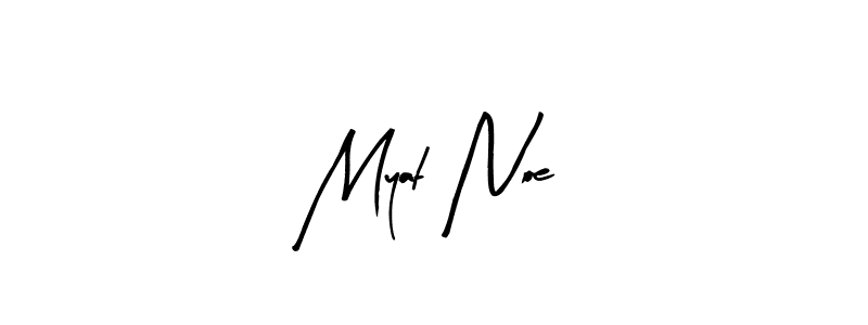 Myat Noe stylish signature style. Best Handwritten Sign (Arty Signature) for my name. Handwritten Signature Collection Ideas for my name Myat Noe. Myat Noe signature style 8 images and pictures png