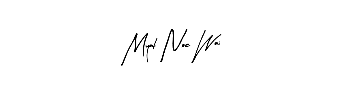 Design your own signature with our free online signature maker. With this signature software, you can create a handwritten (Arty Signature) signature for name Myat Noe Wai. Myat Noe Wai signature style 8 images and pictures png