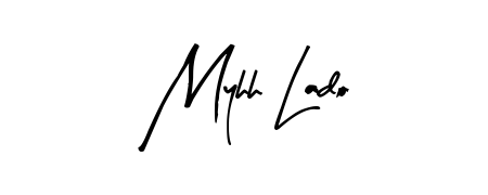 Enhance your business communications with Myhh Lado signature in Arty Signature lettering. Clean, modern, and universally compatible. Myhh Lado signature style 8 images and pictures png