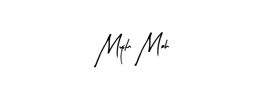 How to make Myitn Moh name signature. Use Arty Signature style for creating short signs online. This is the latest handwritten sign. Myitn Moh signature style 8 images and pictures png