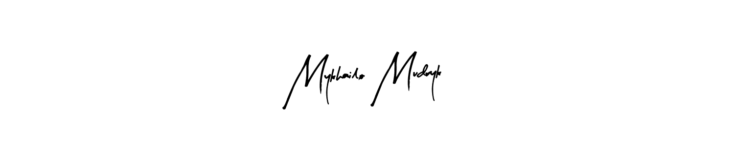 Make a short Mykhailo Mudryk signature style. Manage your documents anywhere anytime using Arty Signature. Create and add eSignatures, submit forms, share and send files easily. Mykhailo Mudryk signature style 8 images and pictures png