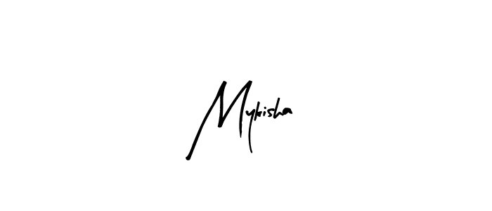 Mykisha stylish signature style. Best Handwritten Sign (Arty Signature) for my name. Handwritten Signature Collection Ideas for my name Mykisha. Mykisha signature style 8 images and pictures png