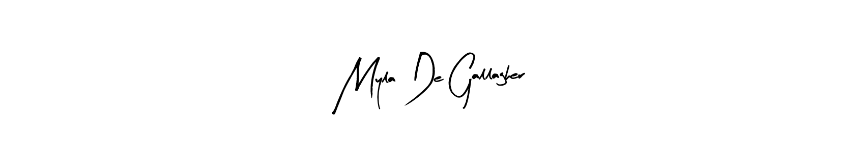 Also You can easily find your signature by using the search form. We will create Myla De Gallagher name handwritten signature images for you free of cost using Arty Signature sign style. Myla De Gallagher signature style 8 images and pictures png