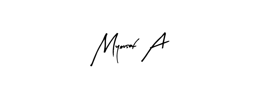 You can use this online signature creator to create a handwritten signature for the name Myousaf A. This is the best online autograph maker. Myousaf A signature style 8 images and pictures png