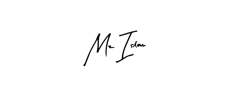 Create a beautiful signature design for name Mz Islam. With this signature (Arty Signature) fonts, you can make a handwritten signature for free. Mz Islam signature style 8 images and pictures png