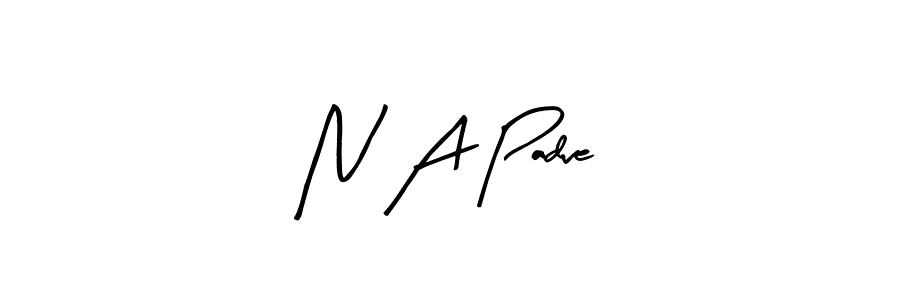 N A Padve stylish signature style. Best Handwritten Sign (Arty Signature) for my name. Handwritten Signature Collection Ideas for my name N A Padve. N A Padve signature style 8 images and pictures png